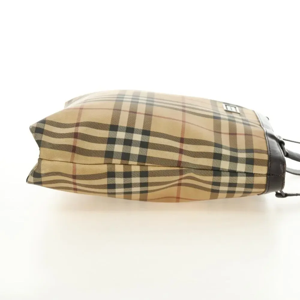 Burberry Nova Check Coated Canvas Tote Beige